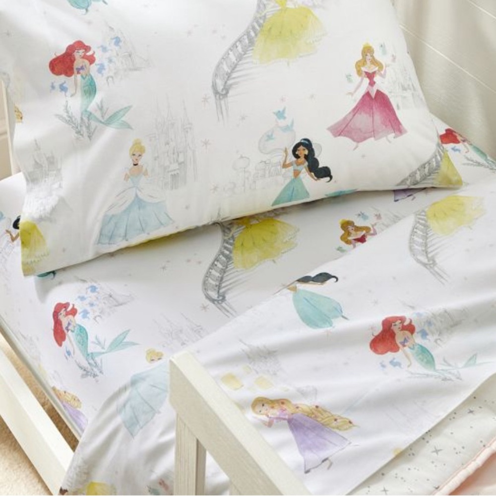 Disney Princess Castles Organic Full Bed Sheet Set